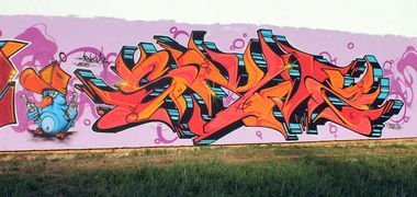 Graffiti Wall in Kutina - Photo by SANZONE - Burner, Flow, Croatia (2015)