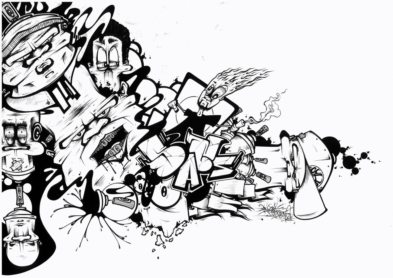 Graffiti Sketch in Minhen - Photo by SANZONE - Sanzone, Black, & (2013)