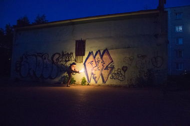 Graffiti Bombing in Zelenodolsk - Photo by SASHA_POG - POG, Jema, StoBit (2014)