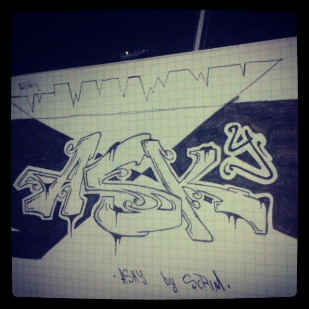 Graffiti Sketch - Photo by SCRIM - asky, scrim (2014)
