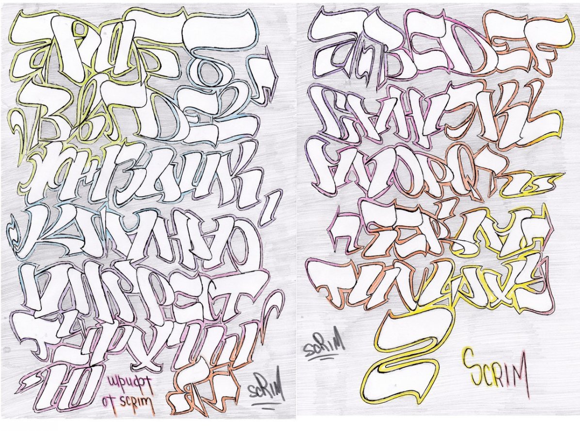 Graffiti Sketch - Photo by SCRIM - ?????, font, scrim