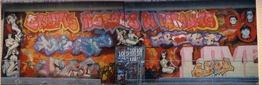 Graffiti Wall - Photo by SEAN - pete, loomit, münchen (1988)