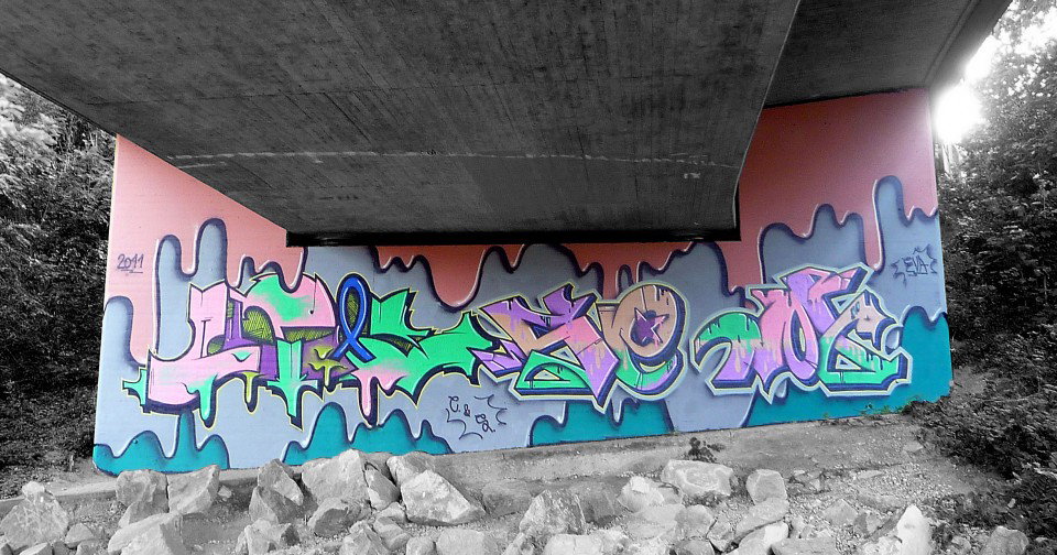 Graffiti Wall in Aschaffenburg - Photo by SEMR - Sem, Aschaffenburg, Curls (2011)