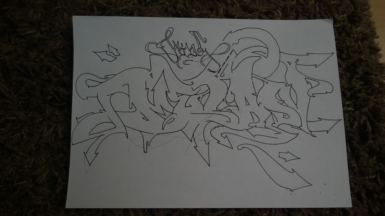 Graffiti Sketch - Photo by SENIL1IWS - metan, wildstyle, black (2015)