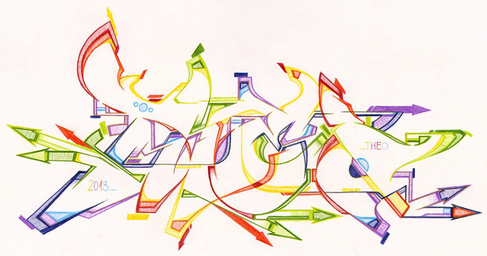 Graffiti Sketch in Potsdam - Photo by SHAB - Theo, Shab, MAD (2013)