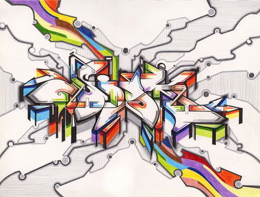 Graffiti Sketch in Potsdam - Photo by SHAB - Siok, Shab, MAD (2013)