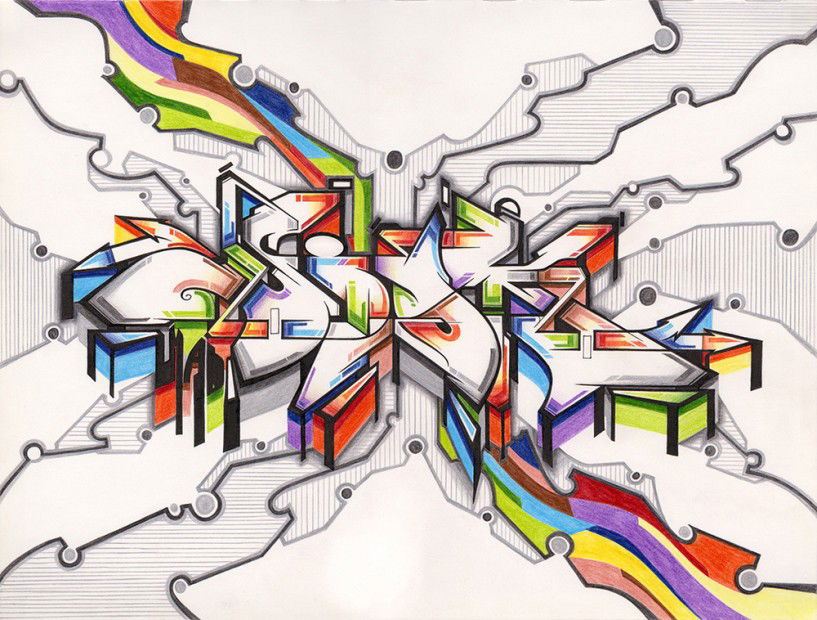 Graffiti Sketch in Potsdam - Photo by SHAB - Siok, Shab, MAD (2013)