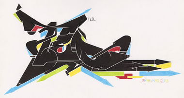 Graffiti Sketch in Potsdam - Photo by SHAB - Teo, Shab, MAD (2013)