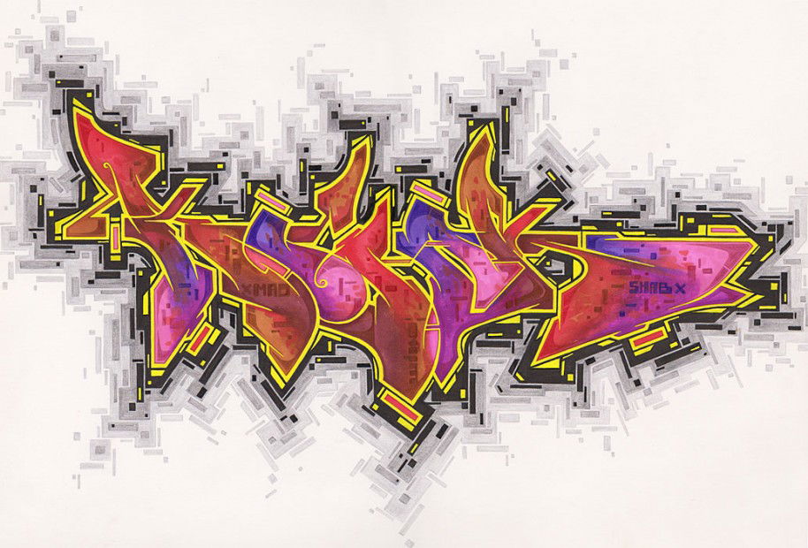 Graffiti Sketch in Potsdam - Photo by SHAB - Kojak, Shab, MAD (2013)