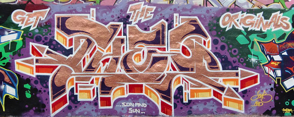 Graffiti Wall in Berlin - Photo by SHAB - Theo, Shab, MAD (2013)
