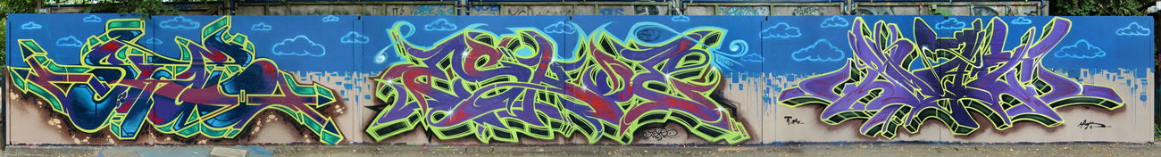 Graffiti Wall in Potsdam - Photo by SHAB - Shab, Esko, Eskoe (2013)