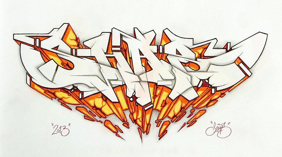 Graffiti Sketch in Potsdam - Photo by SHAB - Shab, MAD, GTO (2013)