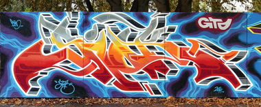 Graffiti Wall in Potsdam - Photo by SHAB - Siok, Shab, MAD (2014)