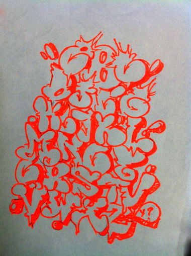 Graffiti Wall - Photo by SHANE - SHANEbombing, alphabet, a-z (2016)