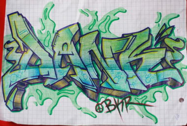 Graffiti Sketch in Leipzig - Photo by SICKDANK - Dank, Sick, Leipzig (2013)