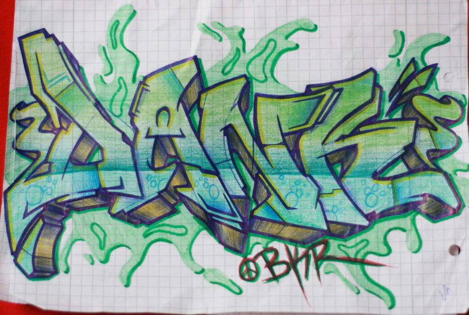 Graffiti Sketch in Leipzig - Photo by SICKDANK - Dank, Sick, Leipzig (2013)