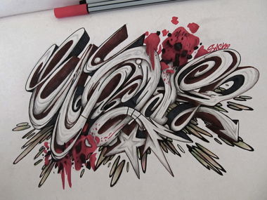 Graffiti Sketch - Photo by SMCK - graffiti, graffitiart, drawing (2018)