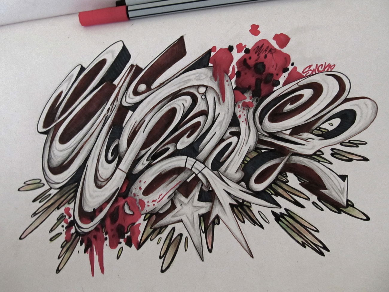 Graffiti Sketch - Photo by SMCK - graffiti, graffitiart, drawing (2018)