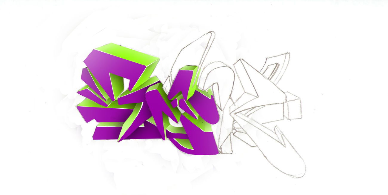 Graffiti Sketch - Photo by SMCK - graffiti, sketch, digital (2013)