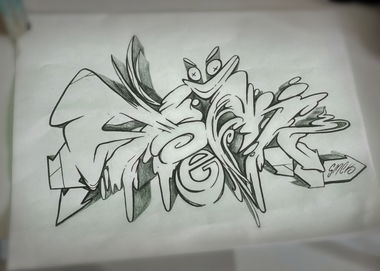 Graffiti Sketch - Photo by SMCK - graffiti, graffitiart, drawing (2018)