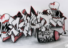 Graffiti Sketch - Photo by SMCK - graffiti, graffitiart, drawing (2018)