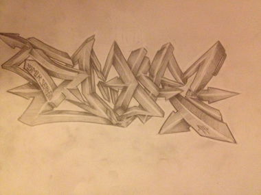 Graffiti Sketch - Photo by SMIR_SEK - 3D (2014)