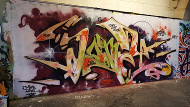 Graffiti Wall - Photo by SOMEY - TCK, TUFFCITYKIDS, NHS (2016)