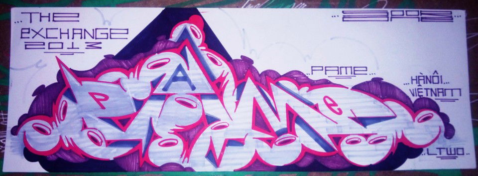 Graffiti Sketch in Hanoi - Photo by SOOR1 - SOOR1 (2013)
