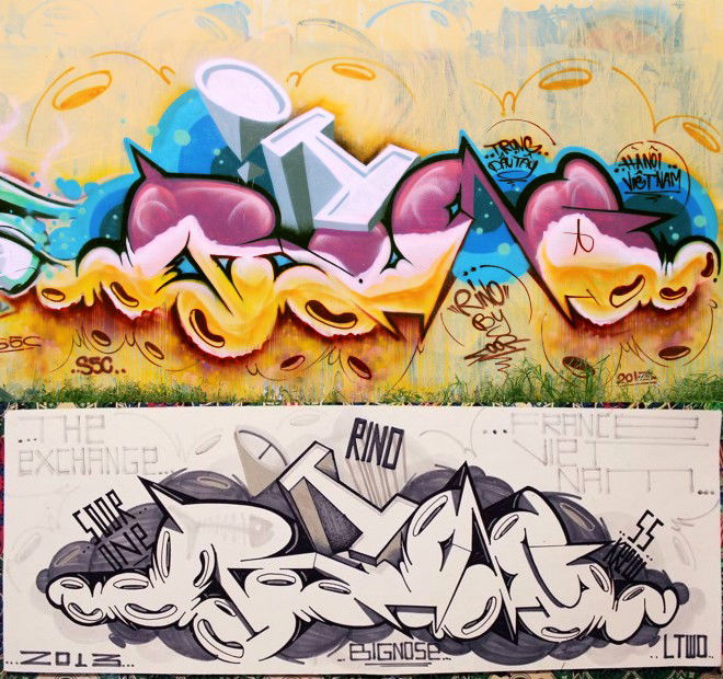 Graffiti Wall in Hanoi - Photo by SOOR1 - SOOR1 (2013)