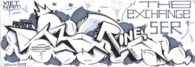 Graffiti Sketch in Hanoi - Photo by SOOR1 - SOOR1 (2013)