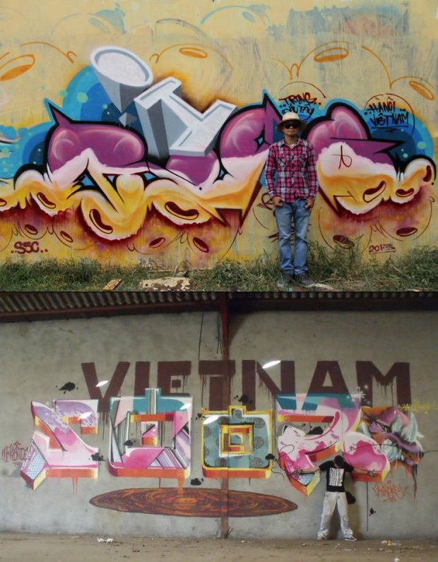Graffiti Wall in Vietnam - Photo by SOOR1 - SOOR1 (2013)