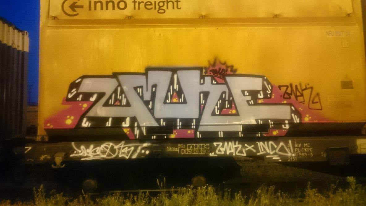 Graffiti Wall in Polska - Photo by SOPRAN - ZMOKIE, x, INCO (2017)