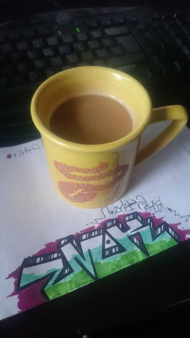 Graffiti Photo by SOPRAN - MORNING, COFFEE, SKETCHING (2016)