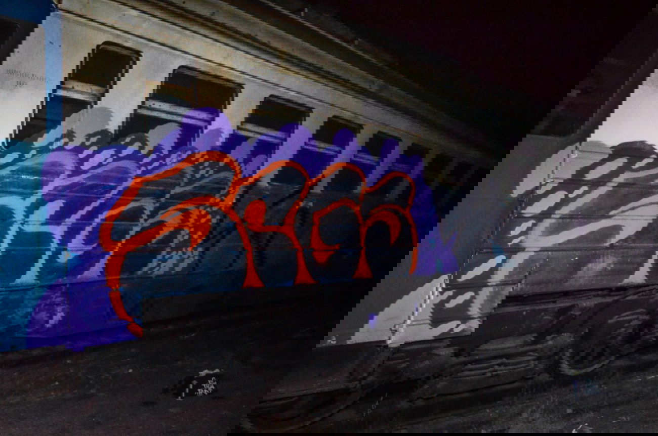 Graffiti Train in Kharkiv - Photo by SPGS - spgs, yo, tdc