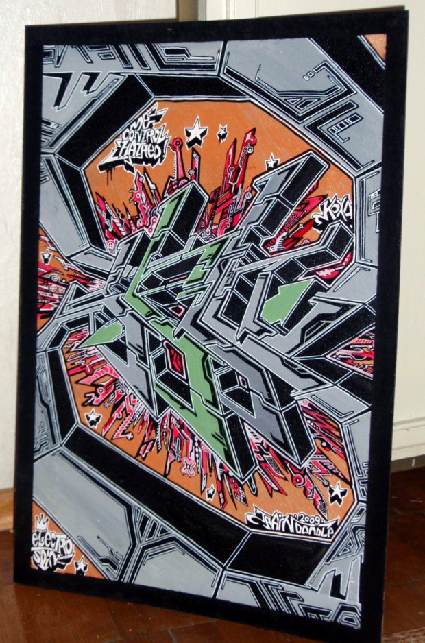 Graffiti Sketch - Photo by SPIN_mch_k2s - spin, canvas (2009)
