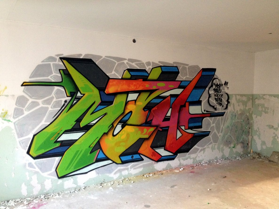 Graffiti Wall in Krasnoyarsk - Photo by SPIN_mch_k2s - spin, krasnoyarsk, siberia (2014)