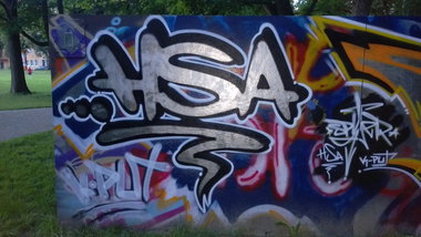 Graffiti Wall - Photo by SPYER82HSA - quick, throwie, silber (2016)
