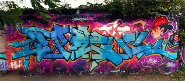 Graffiti Wall in Wiesbaden - Photo by SQERONE (2020)