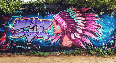 Graffiti Wall in Wiesbaden - Photo by SQERONE - character, oldschool, freestyle (2019)