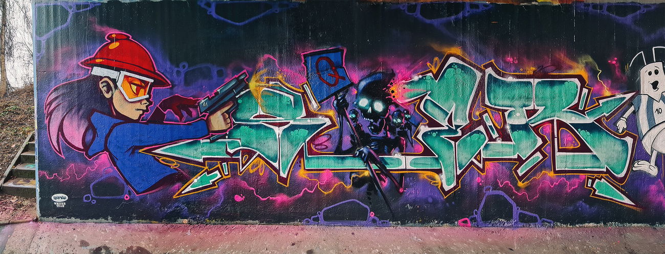 Graffiti Wall in Wiesbaden - Photo by SQERONE (2020)