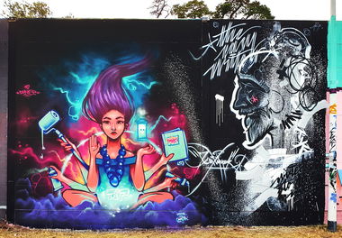 Graffiti Wall in Darmstadt - Photo by SQERONE - character, oldschool, SQER (2019)