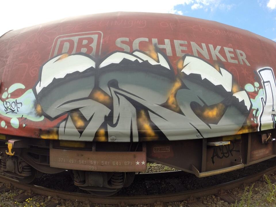 Graffiti Train - Photo by SREFone - freight, yard, sref (2014)