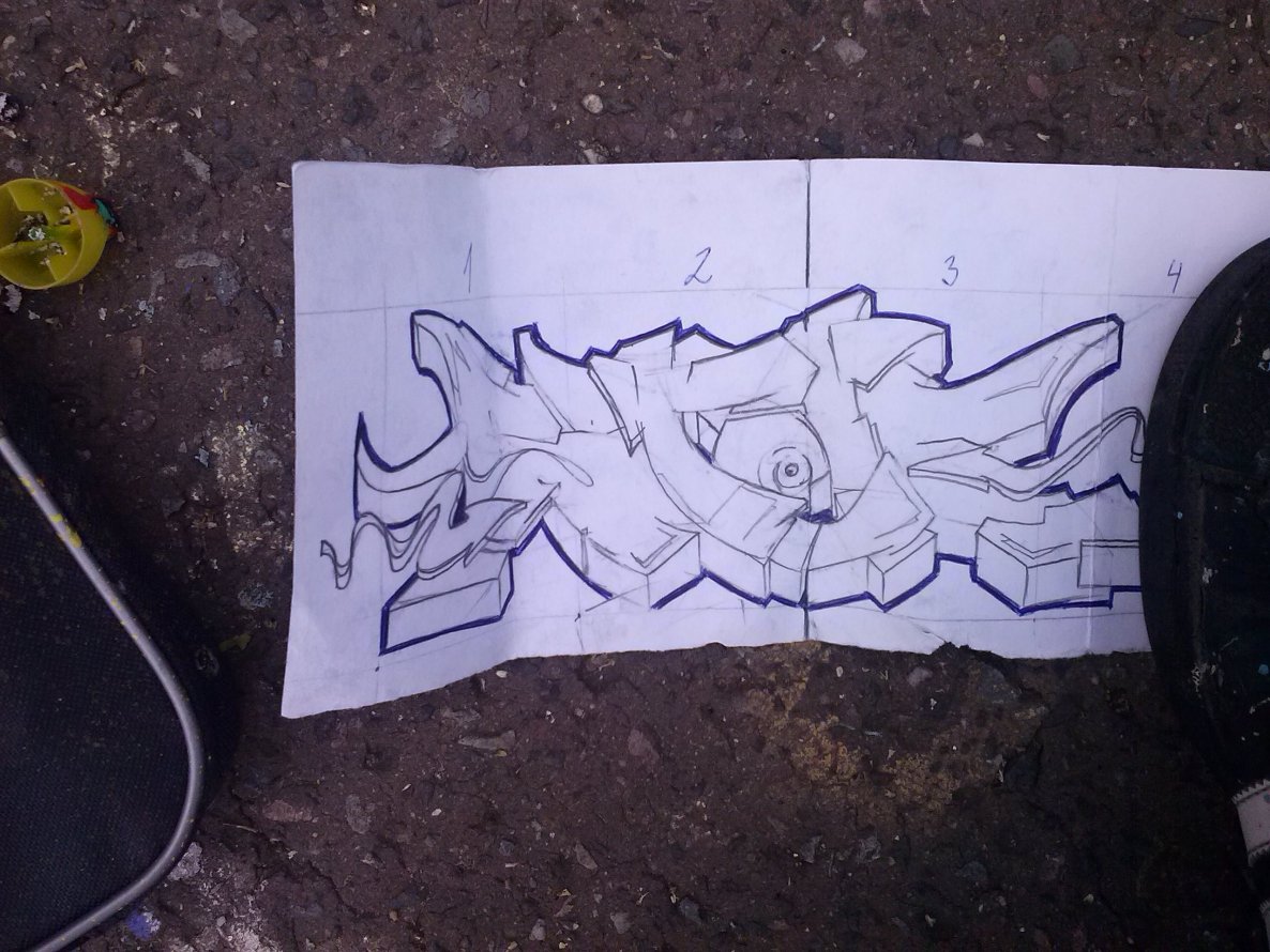 Graffiti Sketch in Bratislava - Photo by STAF (2014)