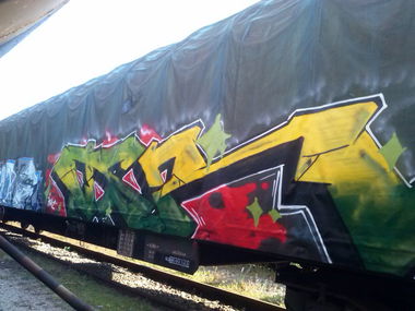 Graffiti Train - Photo by STAF - osr, crew, staf (2014)
