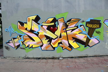 Graffiti Wall in Ankara - Photo by STAK67 - Ankara, graffiti, saint