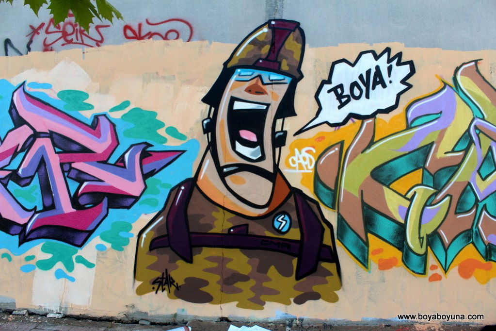 Graffiti Wall in Ankara - Photo by STAK67 - character, army, stak67