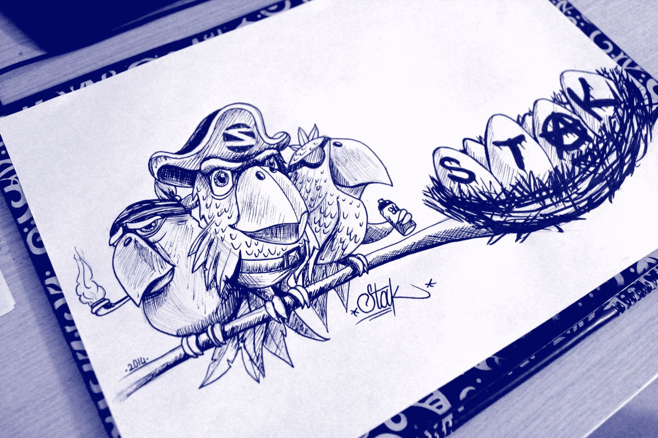 Graffiti Sketch in Turkey - Photo by STAK67 - sketch, illustration (2014)