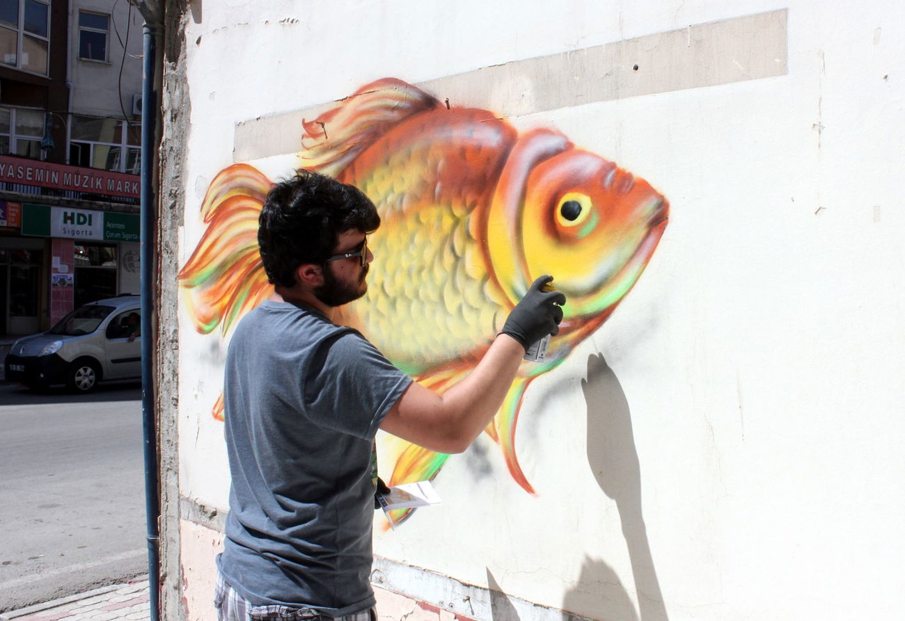 Graffiti Artwork in Çorum - Photo by STAK67 - makingof, turkey, türkiye (2015)