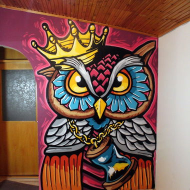 Graffiti Wall in Turkey - Photo by STAK67 - illustration, owl, ankara (2015)