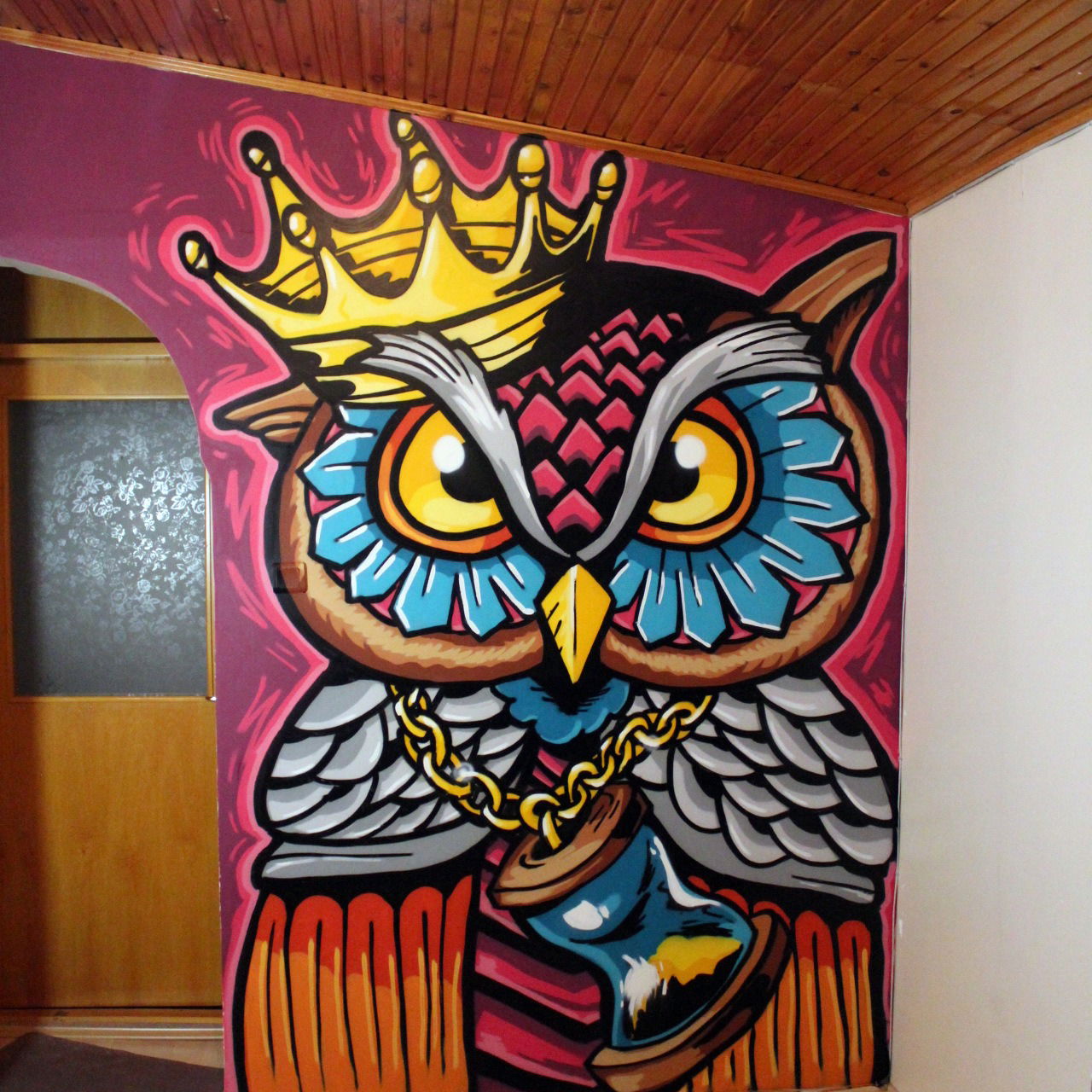 Graffiti Wall in Turkey - Photo by STAK67 - illustration, owl, ankara (2015)